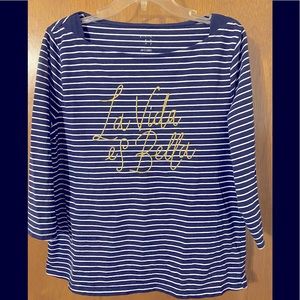 Womens XXL top navy